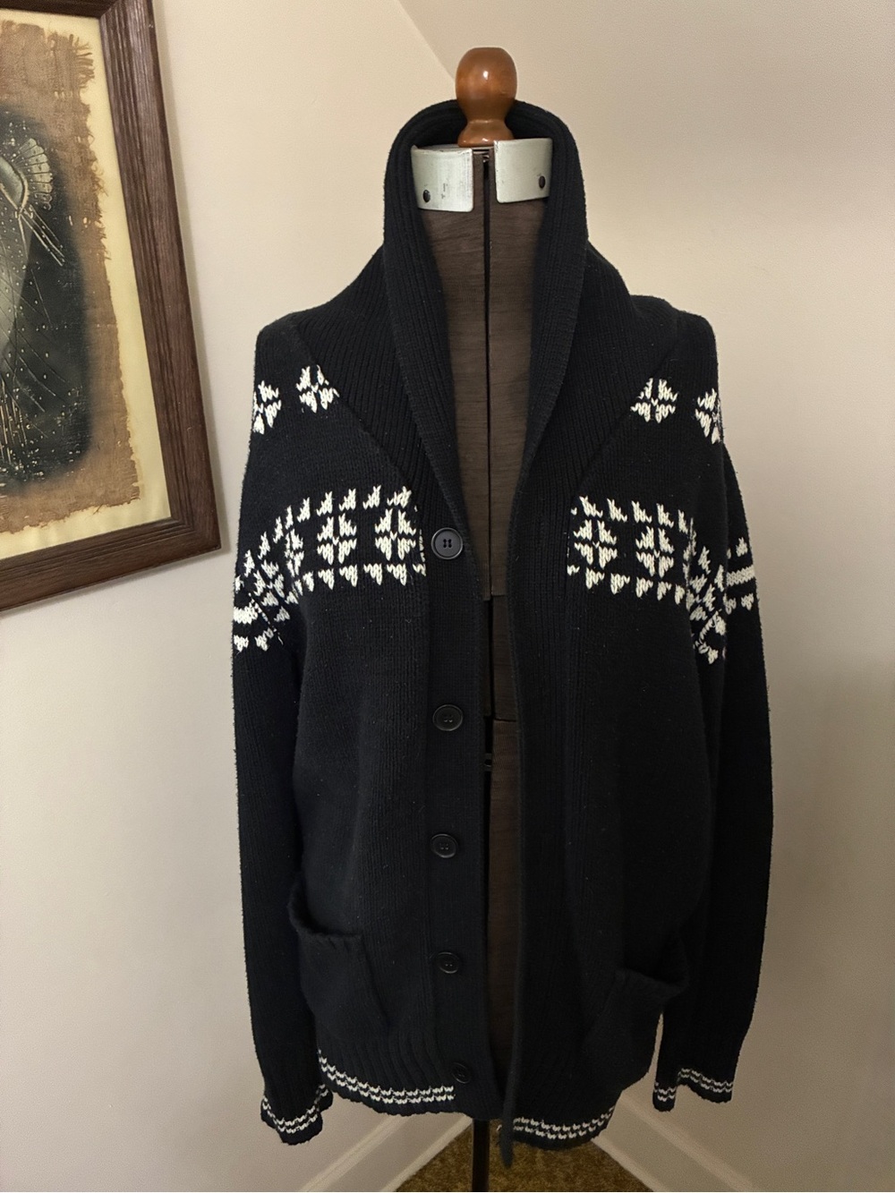 Vintage Los Angeles Third & Army Shawl Collar Cardigan